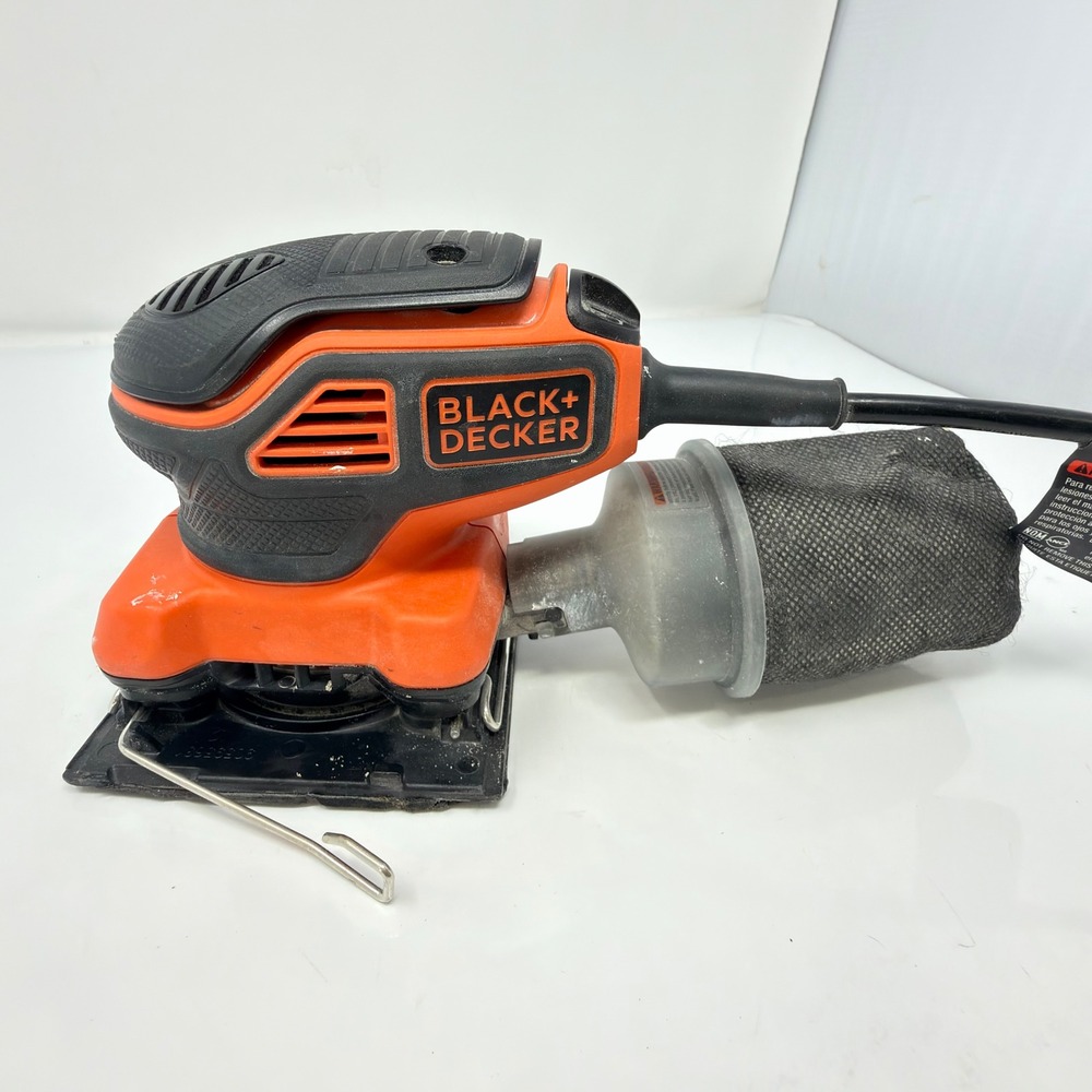 Black & Decker BDEQS300 1/4 Sheet Orbital Sander Orange 2.0 Amp Corded Tool